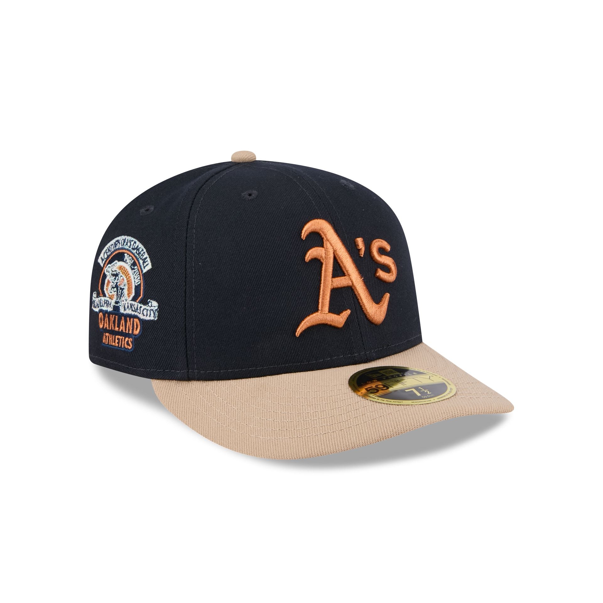 Oakland Athletics Blue Ivory Low Profile 59FIFTY Fitted Hat New Era Cap