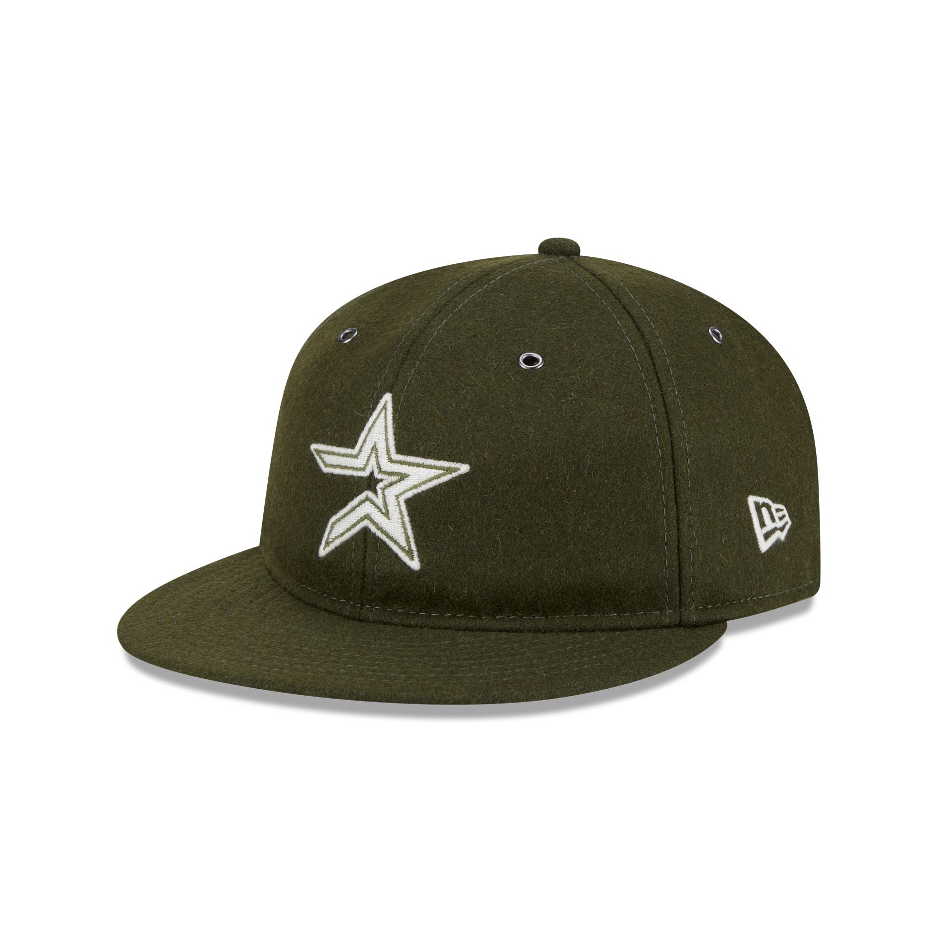 Houston Astros New Olive Wool Retro Crown 59FIFTY Fitted Hat