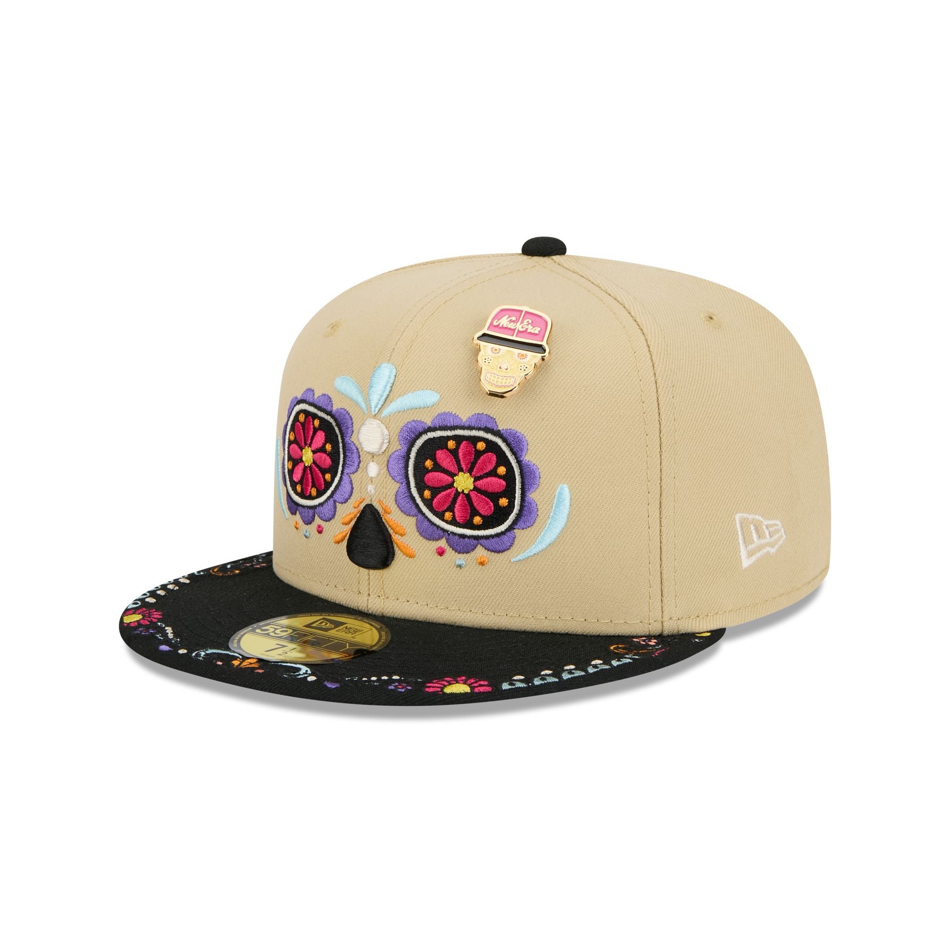 New shops Era 59Fifty San Diego Padres Fitted Hat Size 7 1/2 Gold UV Sugar Skull