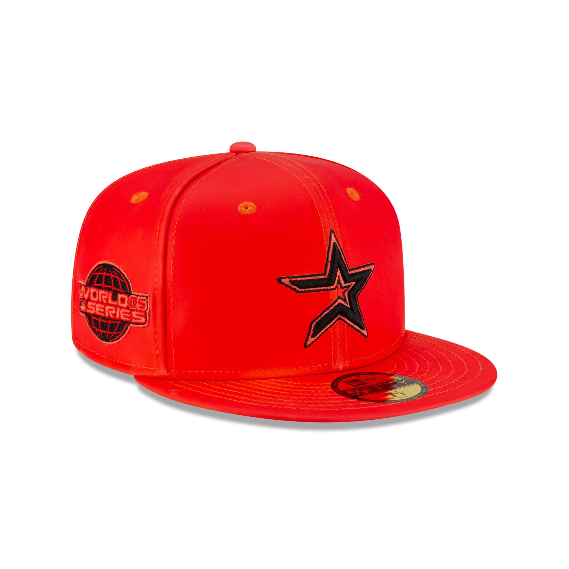 NEW ERA HOUSTON ASTROS EXCLUSIVE FITTED HAT outlet BROWN RED AND TAN UV 7¼ METALLIC