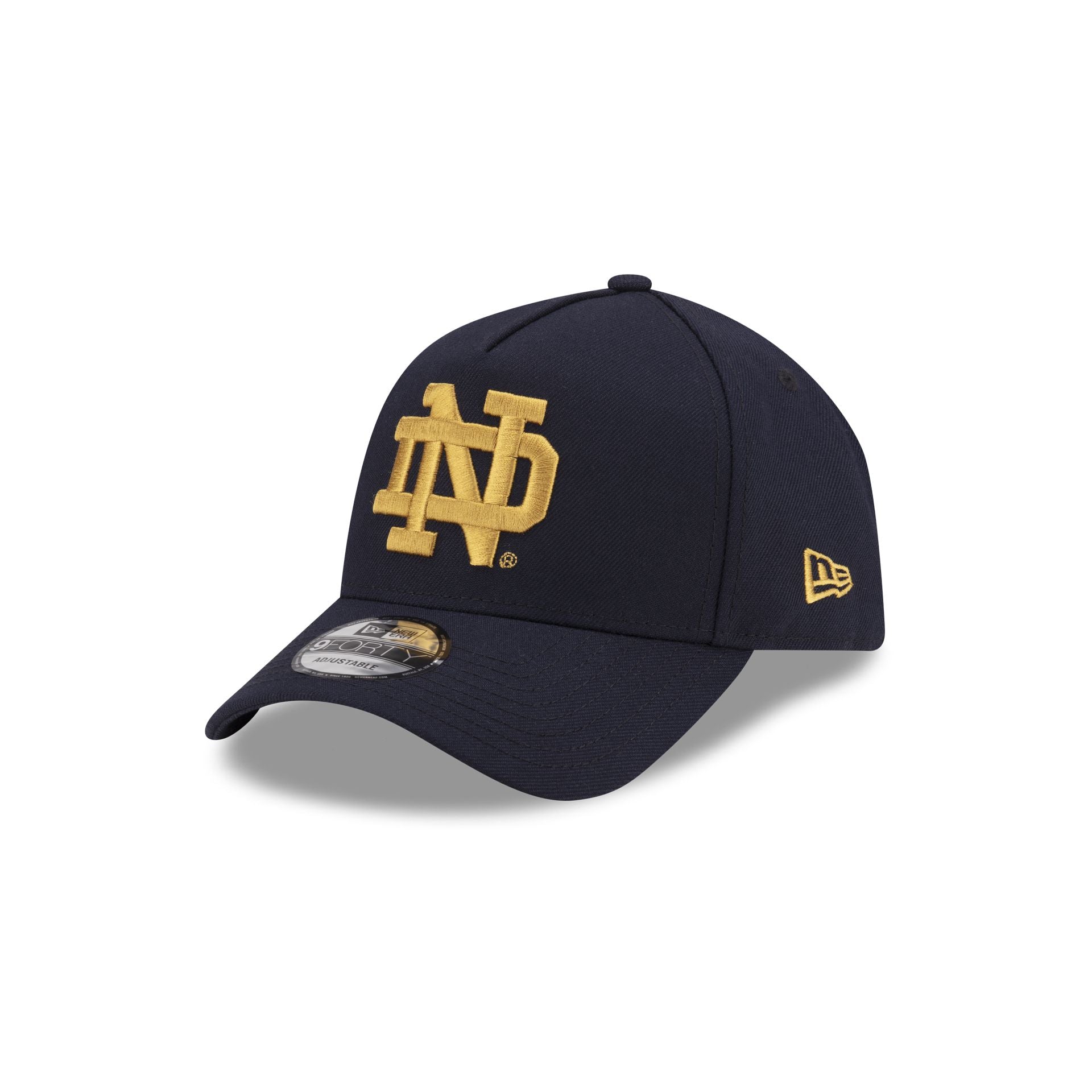 Notre Dame Fighting Irish Navy 9FORTY A Frame Snapback Hat New Era Cap