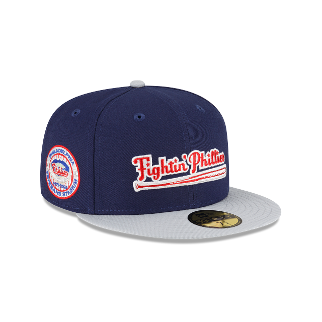 Philadelphia Phillies New Era Dolphin 59FIFTY Fitted Hat - Gray/Blue