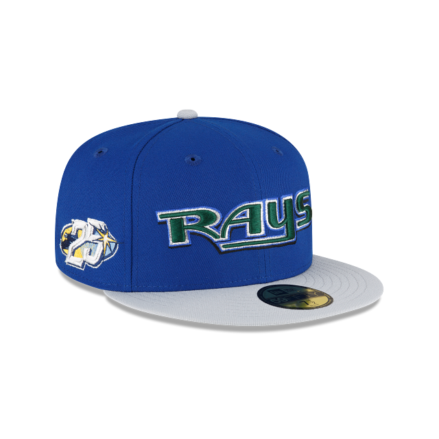 Just Caps Gray Visor Tampa Bay Rays 59FIFTY Fitted Hat, Blue - Size: 7, MLB by New Era