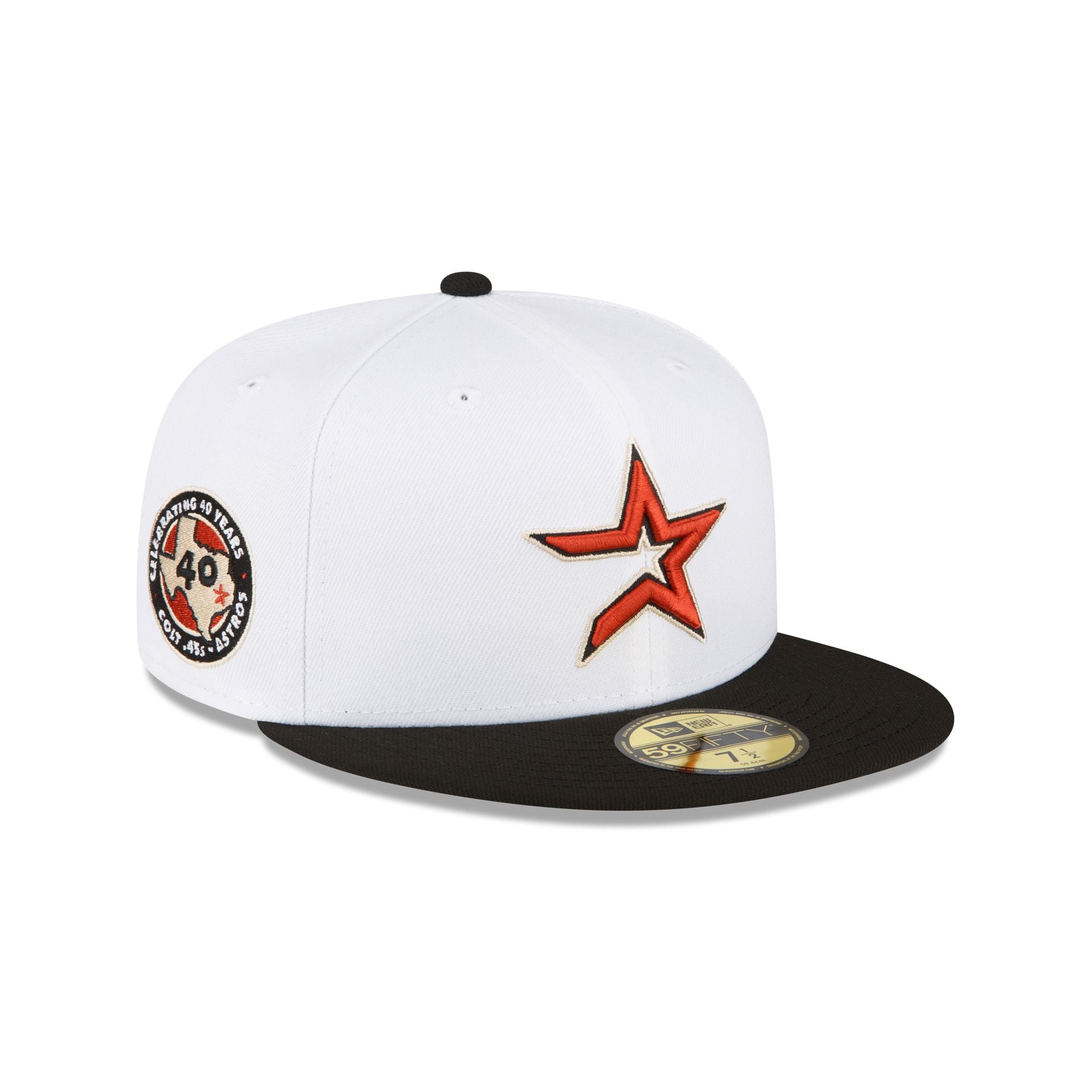 Houston Astros Home 59FIFTY Fitted Hat, White - Size: 8, MLB by New Era