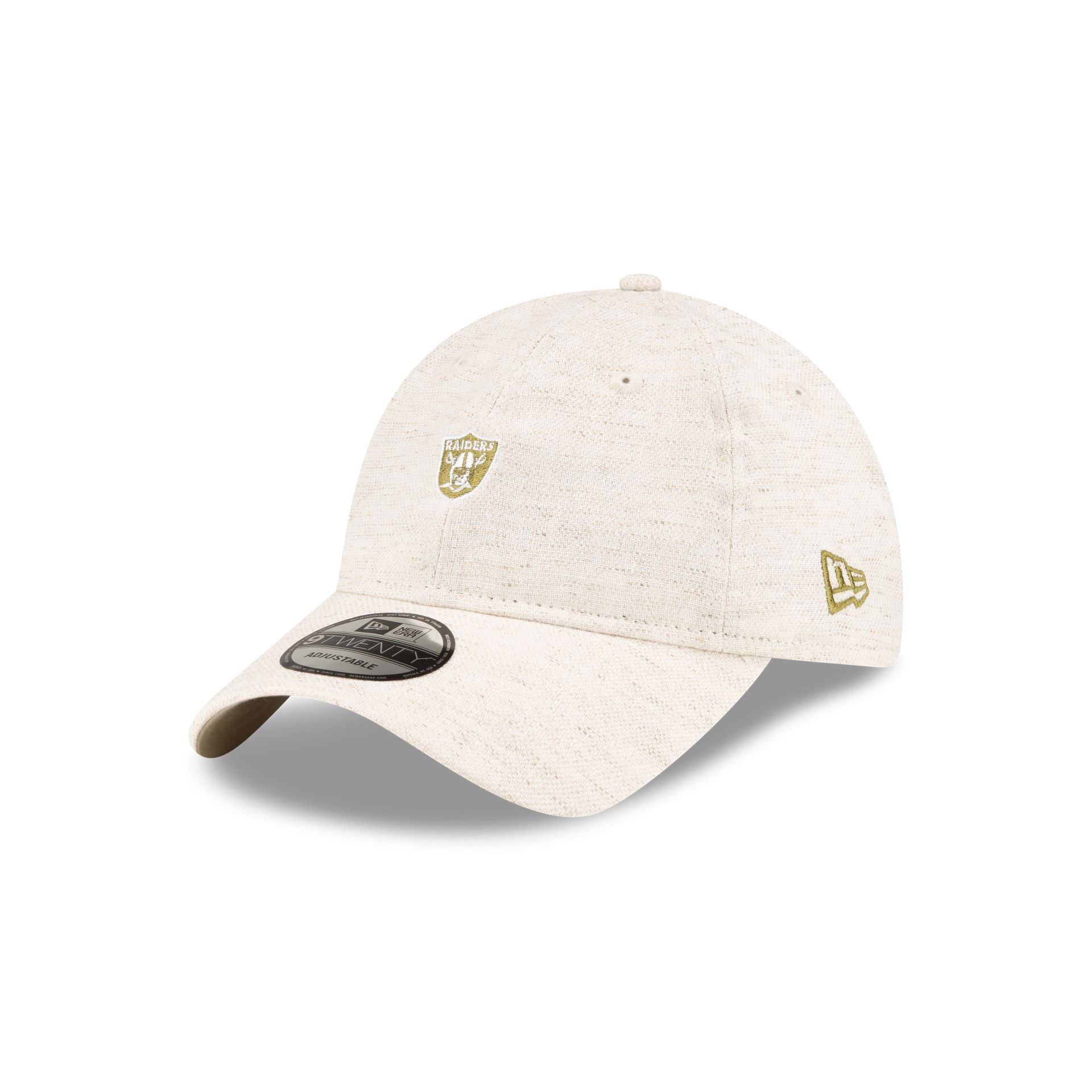 Las Vegas Raiders White Hemp 9TWENTY Adjustable Hat, NFL by New Era