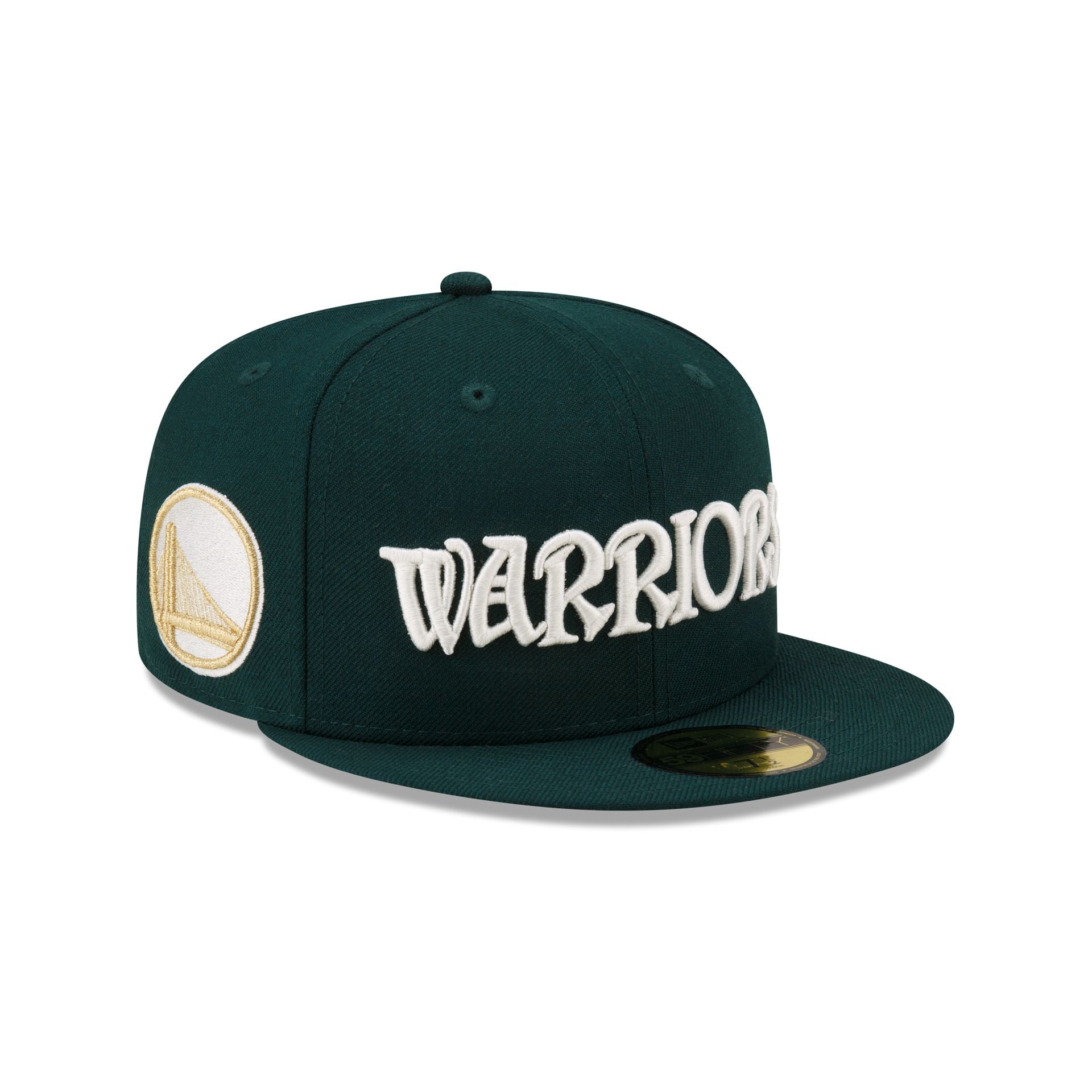 Just Caps Dark Green Wool Golden State Warriors 59FIFTY Fitted