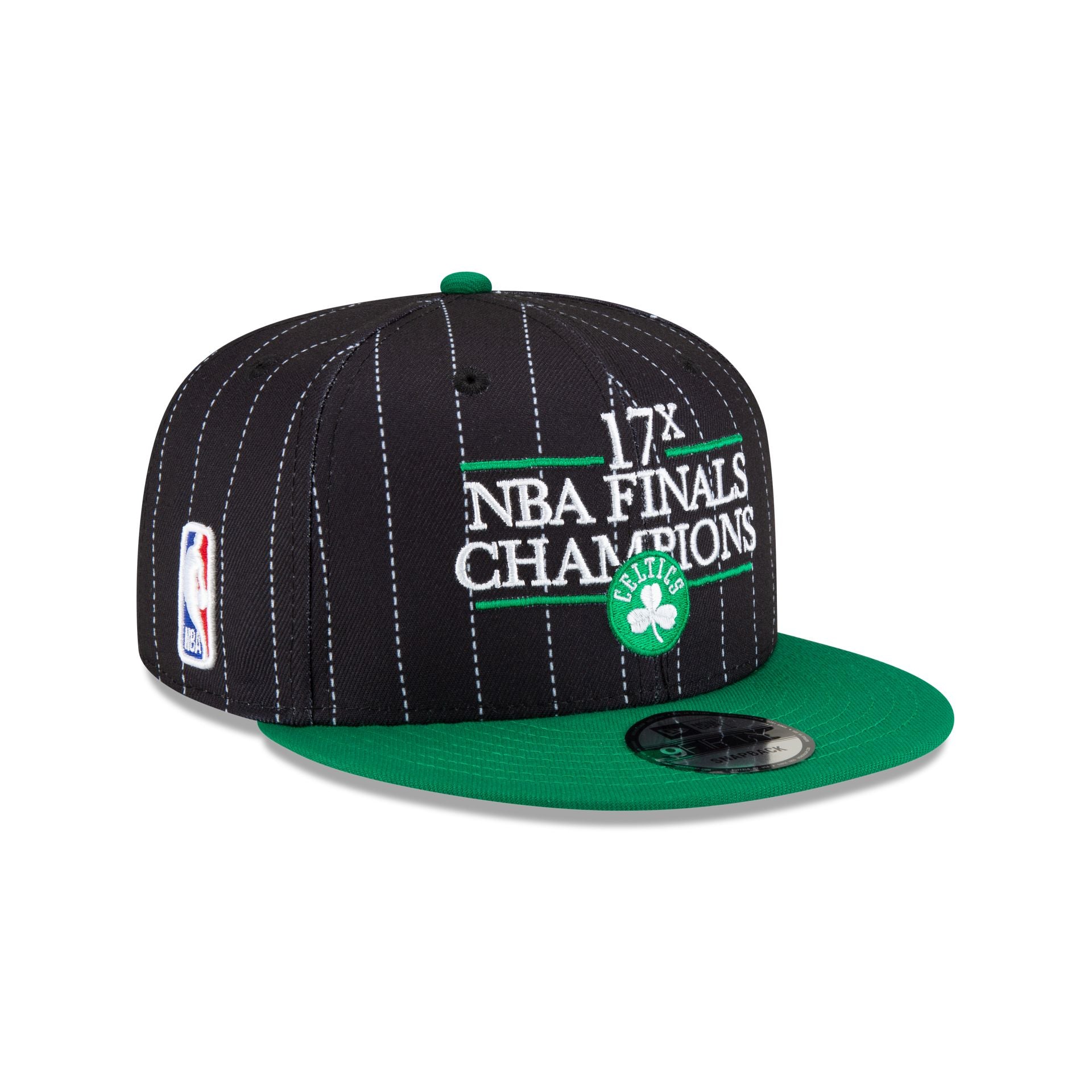 Just Caps NBA Champion Pinstripe Boston Celtics 9FIFTY Snapback Hat New Era Cap