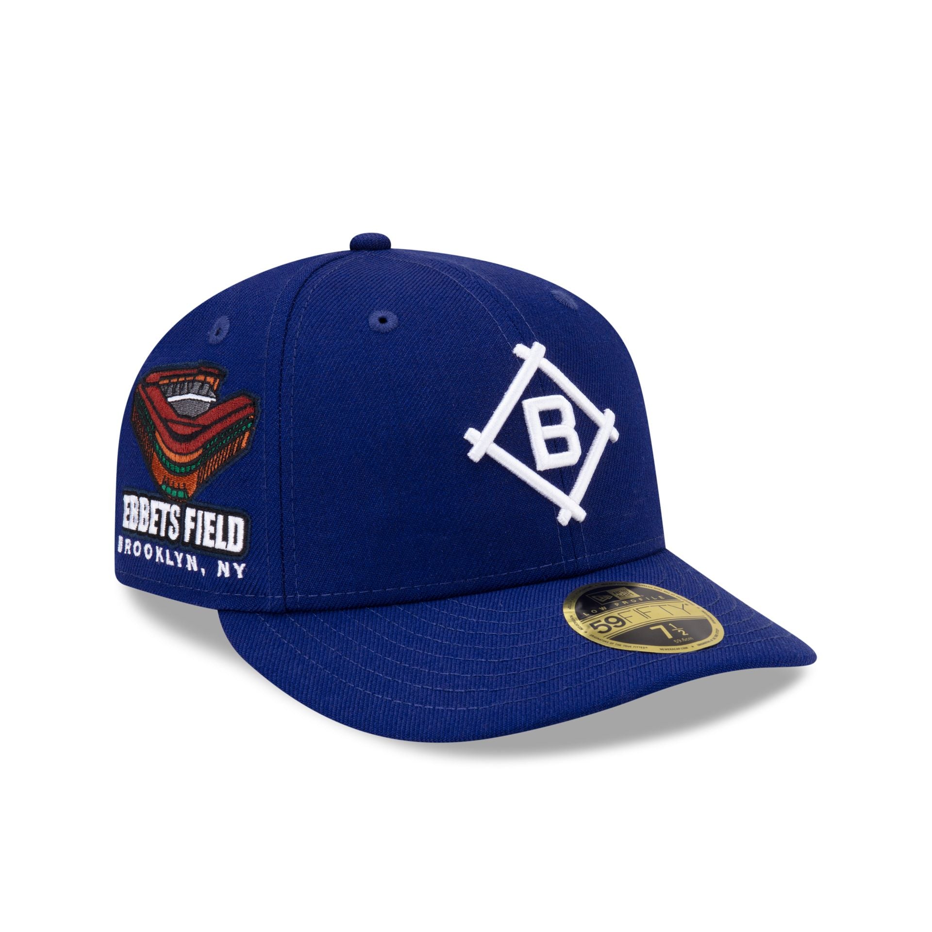 Just Caps Stadium Patch Brooklyn Dodgers Low Profile 59FIFTY Fitted Ha New Era Cap