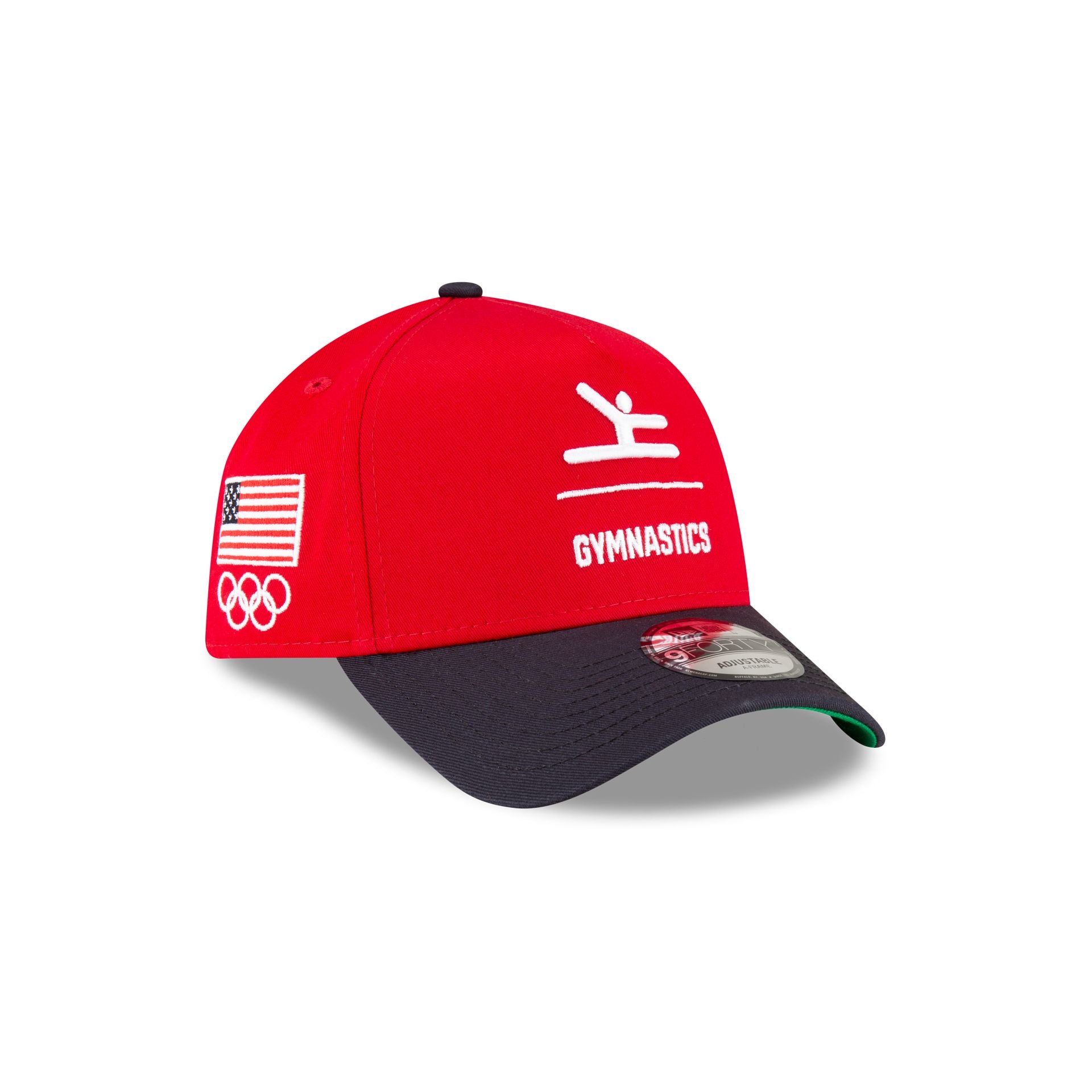 Team USA Gymnastics Red 9FORTY A Frame Snapback Hat New Era Cap