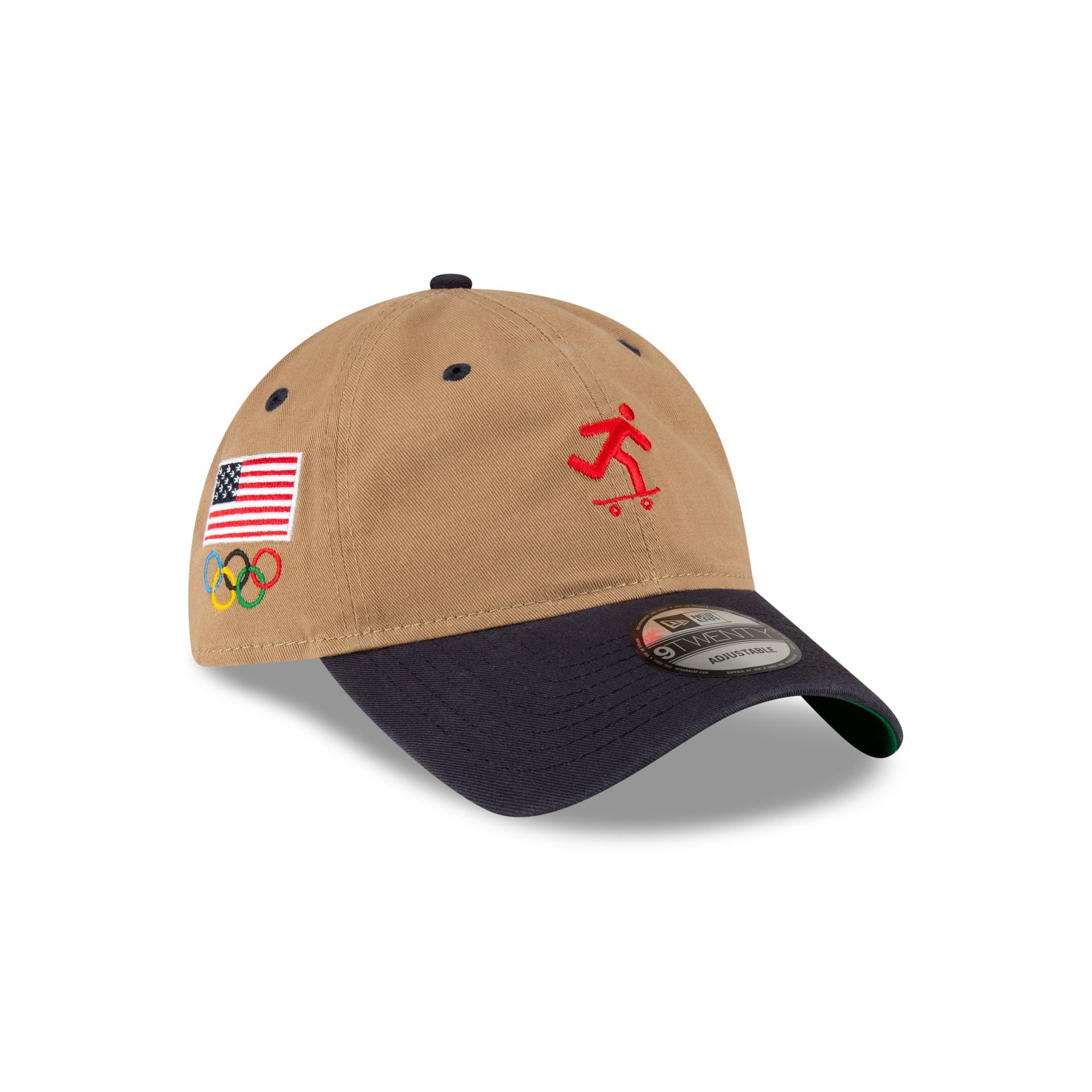 Team USA Skateboarding Khaki 9TWENTY Adjustable Hat New Era Cap