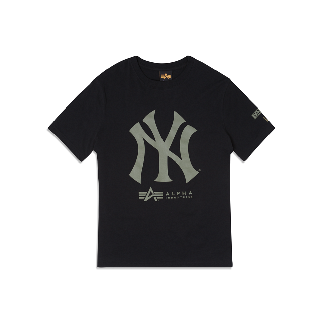 New Era Men's x Alpha Industries Yankees T-Shirt in Black - Size Medium