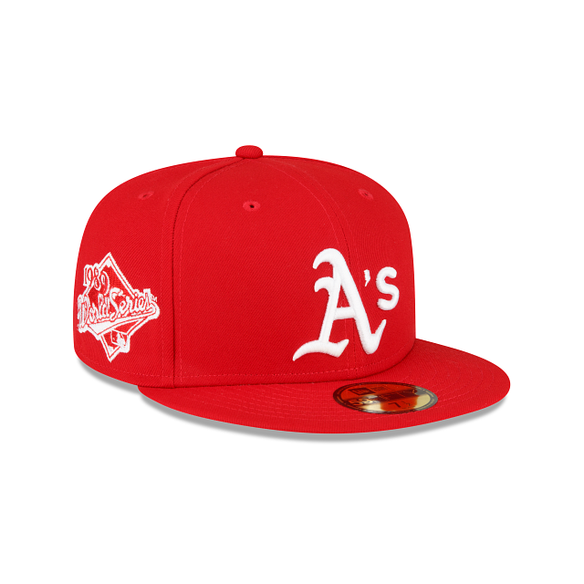 Men's New Era Red Oakland Athletics White Logo 59FIFTY Fitted Hat