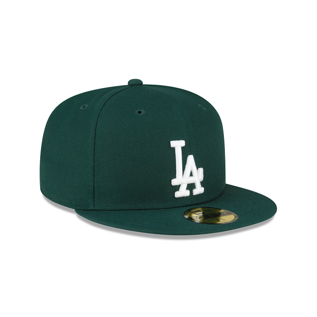 Los Angeles Dodgers Fitted Hat New Era Color Pack 2 Tone Green/Tan 59FIFTY Fitted Hat, 7 3/4 / Green