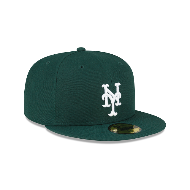 NEW YORK METS DARK GREEN GRAY BRIM NEW ERA FITTED HAT – Sports