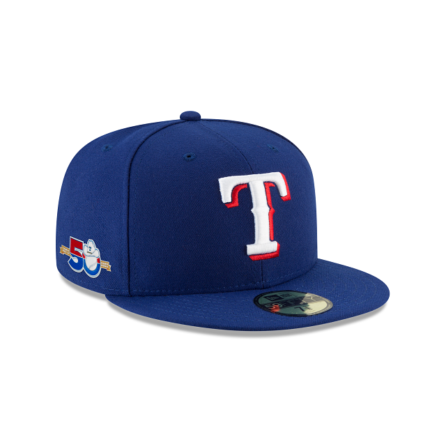New Era 59FIFTY Texas Rangers 50th Anniversary Patch Fitted Hat 7 3/8