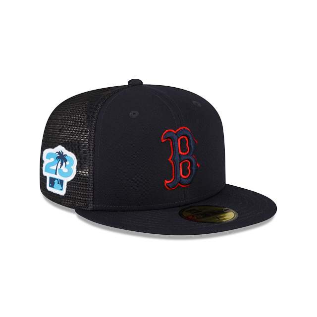 Red Sox New Era Custom Marathon Fitted Cap 59Fifty Gold Blue