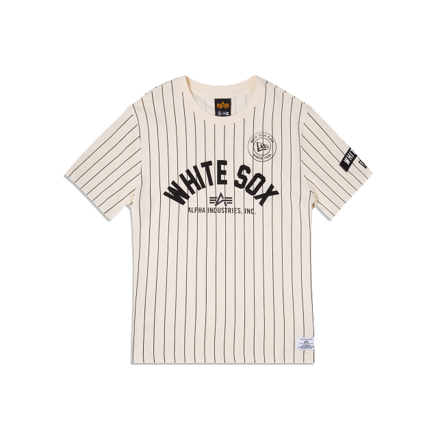 Cap Industries Striped Alpha X Chicago Sox – T-Shirt White New Era
