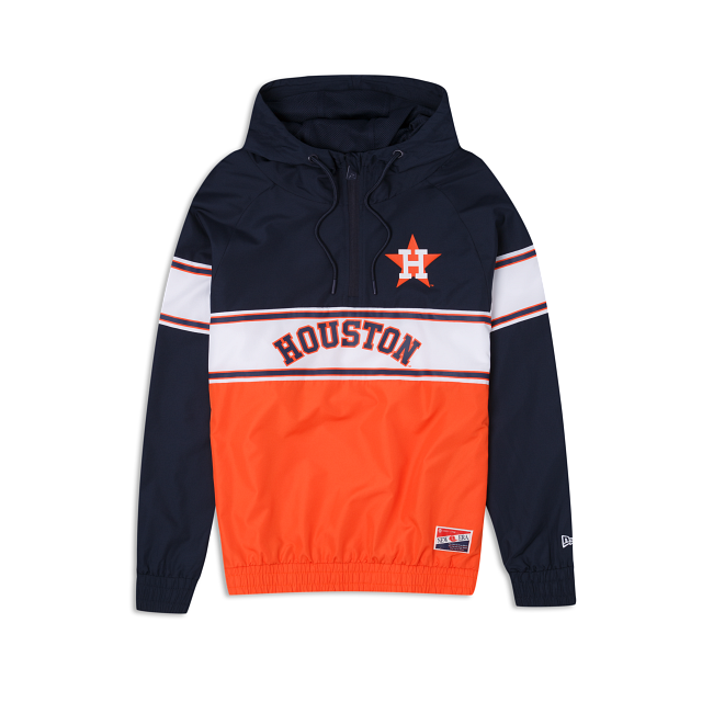 Houston Astros Throwback Pullover Jacket - Size: L, MLB by New Era