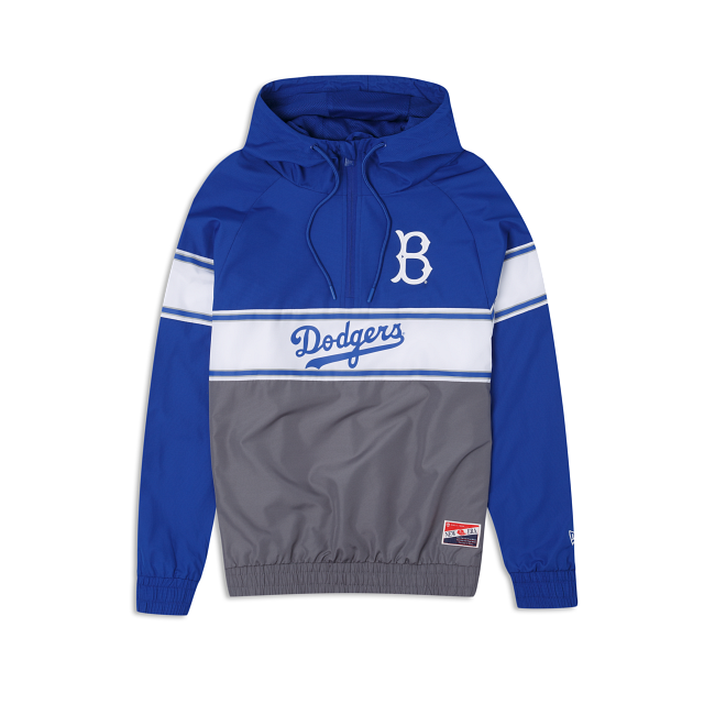 Brooklyn Dodgers Throwback Pullover Jacket - Size: M, MLB by New Era