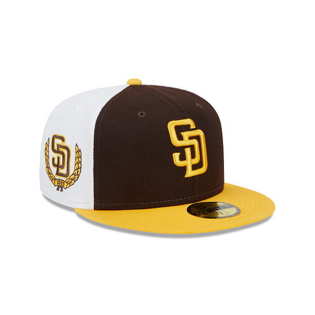 New Era 59Fifty San Diego Padres Winfield Trucker Fitted Hat Brown Gold