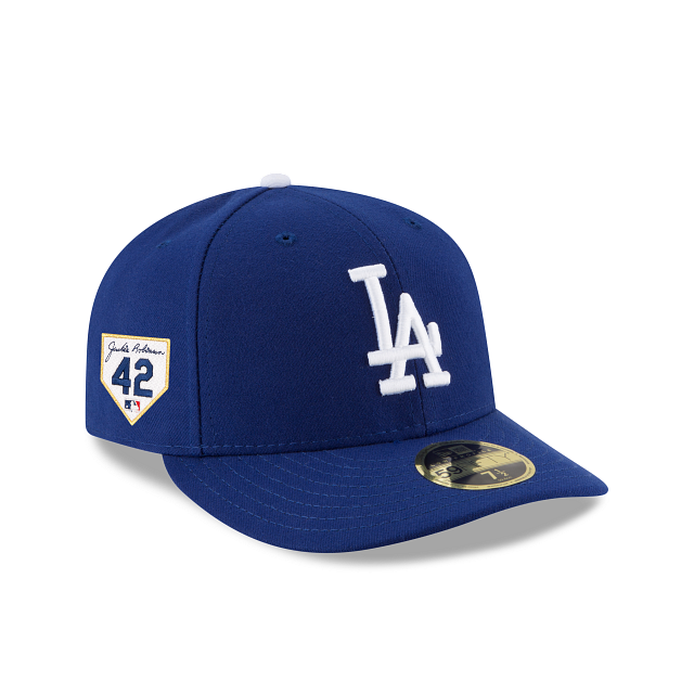 Men's Brooklyn Dodgers New Era Royal Cooperstown Collection Jackie Robinson  Day Sidepatch 59FIFTY Fitted Hat