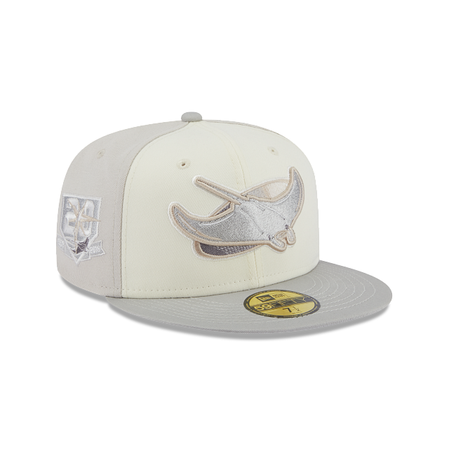 Tampa Bay Rays New Era 20th Anniversary Patch 59FIFTY Fitted Hat - Gray/Light  Blue
