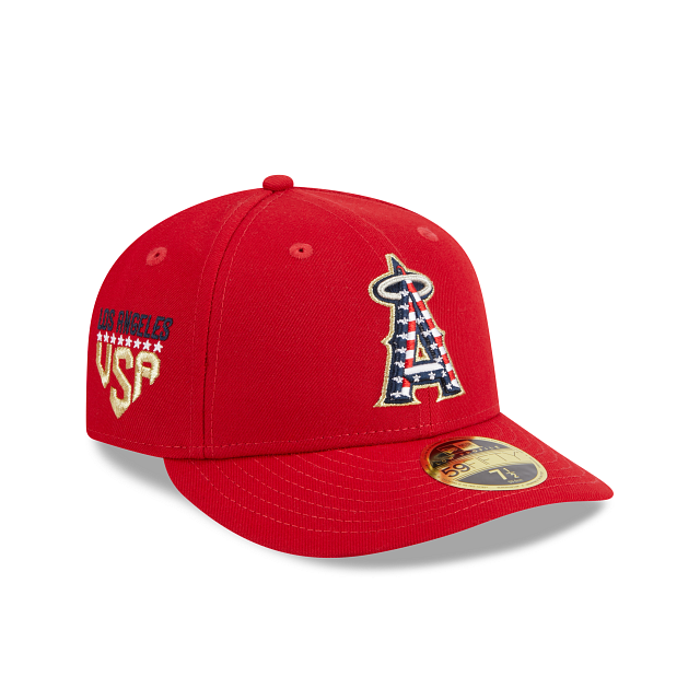 Men's Los Angeles Angels New Era Black Team Low Profile 59FIFTY Fitted Hat