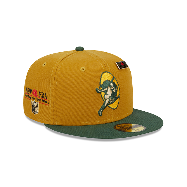 Green Bay Packers Bronze 59FIFTY Fitted Hat, Brown - Size: 8, NFL by New Era