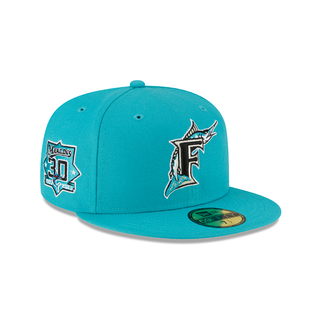 Florida Marlins New Era Cooperstown Collection 2023 59FIFTY Day Fitted Hat  - Black