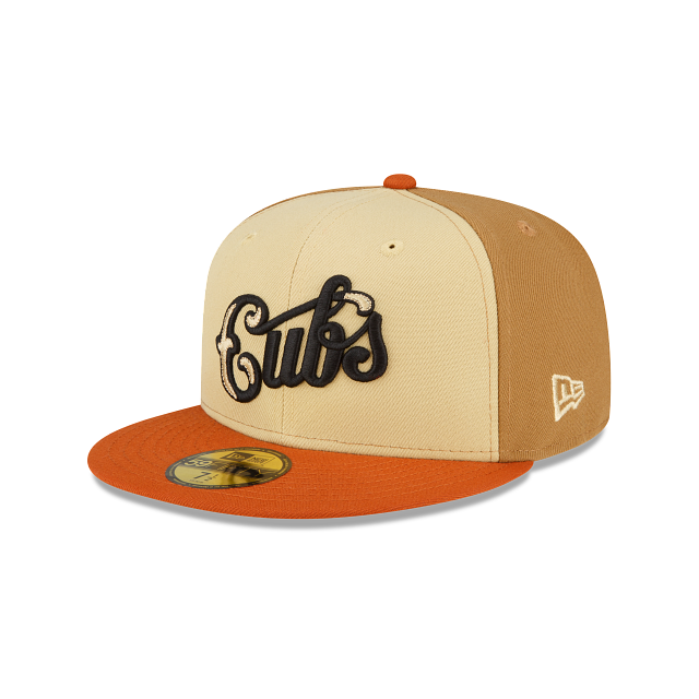 Chicago Cubs New Era Wheat 59FIFTY Fitted Hat - Tan