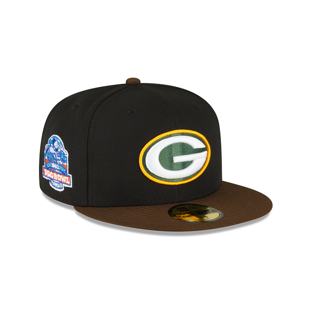 Green Bay Packers Black Walnut 59FIFTY Fitted Hat - Size: 7 7/8, NFL by New Era