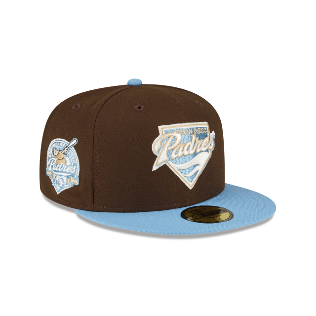 New Era Men's New Era White/Brown San Diego Padres 25th Team Anniversary  59FIFTY Fitted Hat