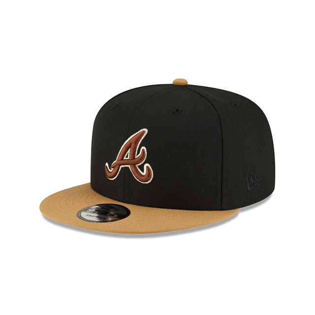 Atlanta Braves Jet Black 9FIFTY Snapback Hat