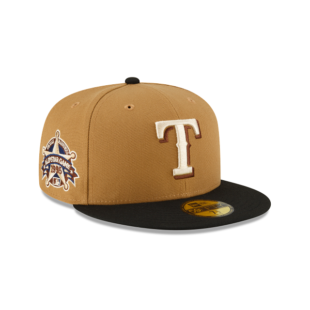 New Era Men's Yellow, Black Texas Rangers Grilled 59FIFTY Fitted
