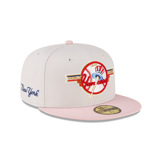 Just Caps Stone Pink New Era 59FIFTY York Fitted Hat New Yankees Cap –