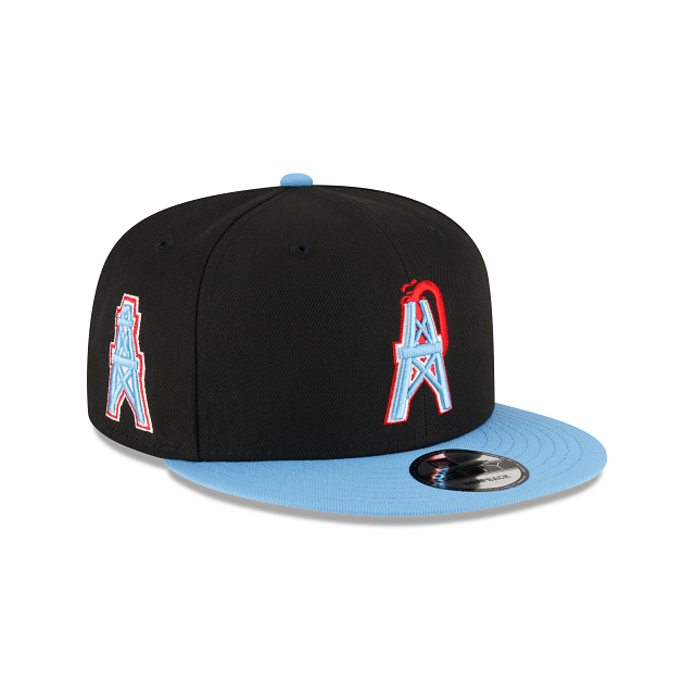 Houston Oilers NFL THROWBACK TEAM-BASIC Black-Sky Fitted Hat