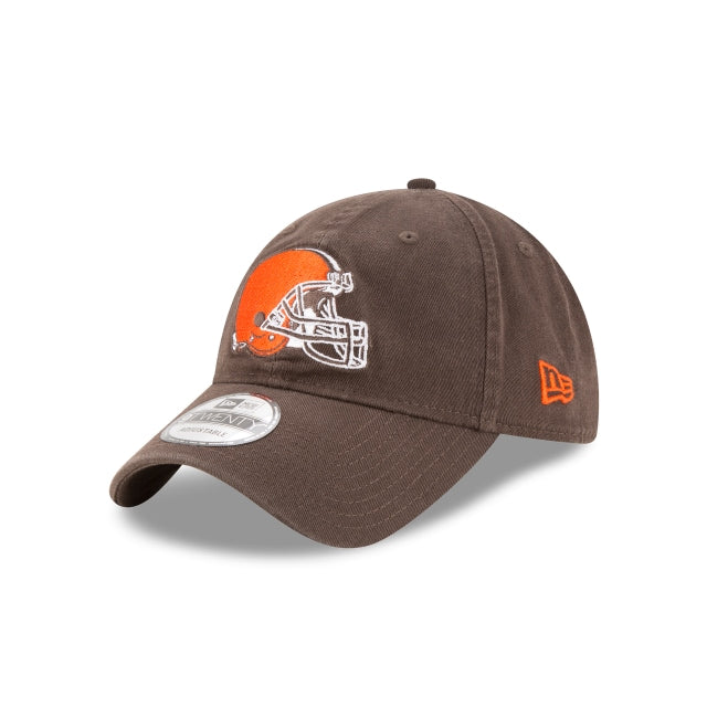 Men's New Era White/Brown Cleveland Browns Retro Title 9FIFTY Snapback Hat