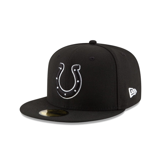 New Era Indianapolis Colts New Era Fitted 5950 Black White