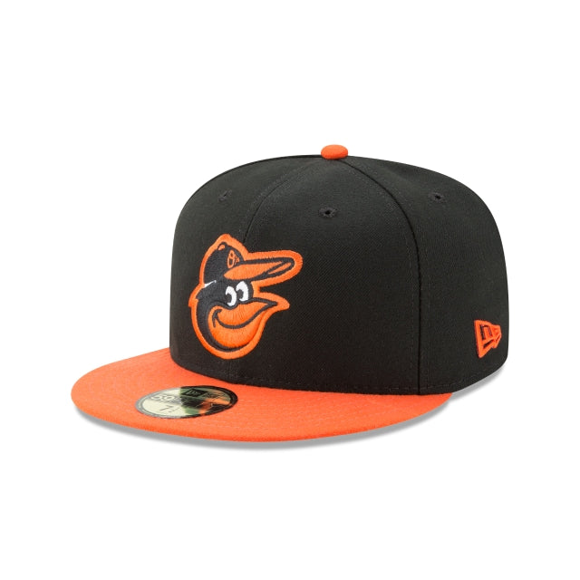 New Era Men's Baltimore Orioles 59Fifty Road Black Authentic Hat