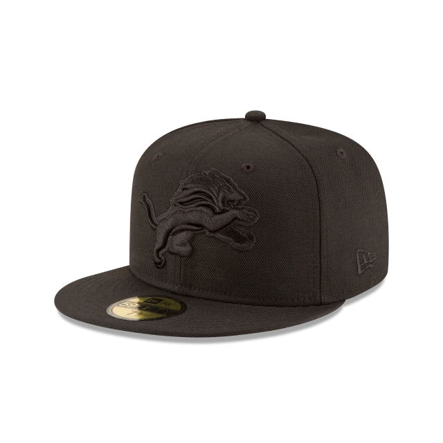 Detroit Lions Black On Black 59FIFTY Fitted Hat – New Era Cap