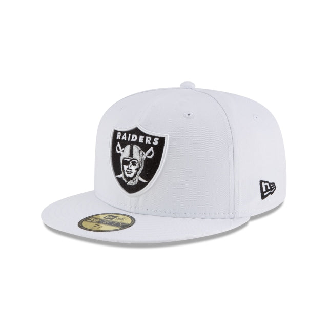 Official New Era Las Vegas Raiders NFL Sand White 59FIFTY Fitted