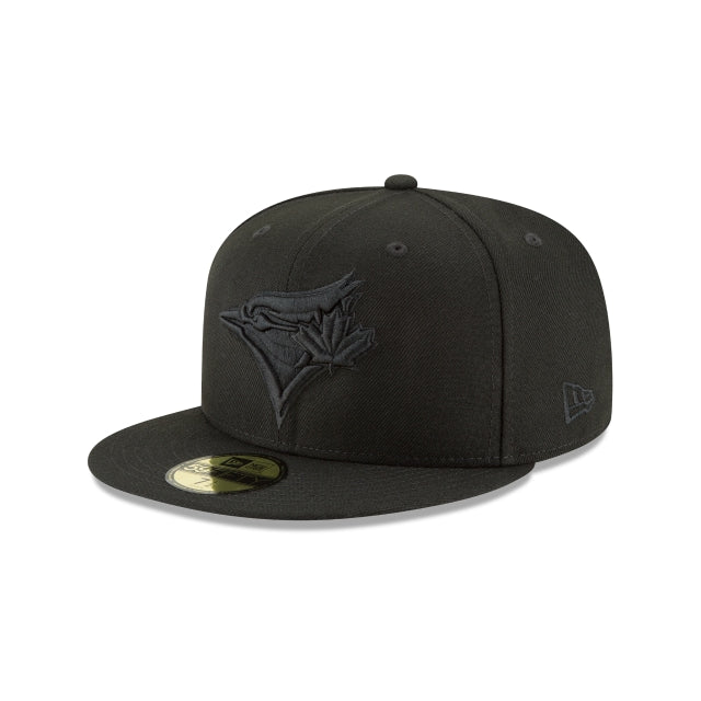 Toronto Blue Jays New Era 10th Anniversary Patch Blackout Pop Undervisor  59FIFTY Fitted Hat - Black