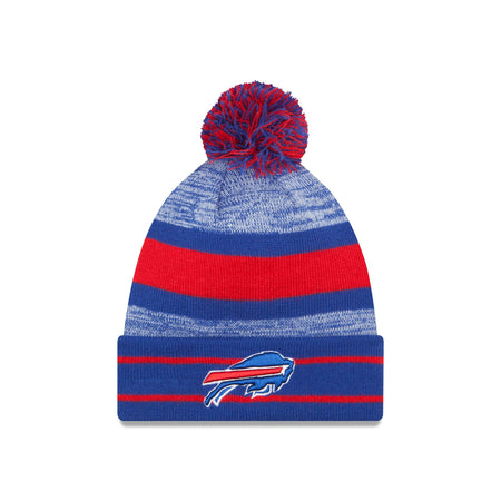 Buffalo Bills Team Stripes Pom Knit Hat