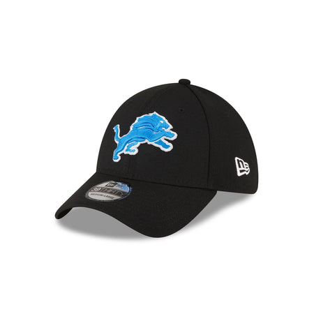 Detroit Lions Team Classic Black 39THIRTY Stretch Fit Hat