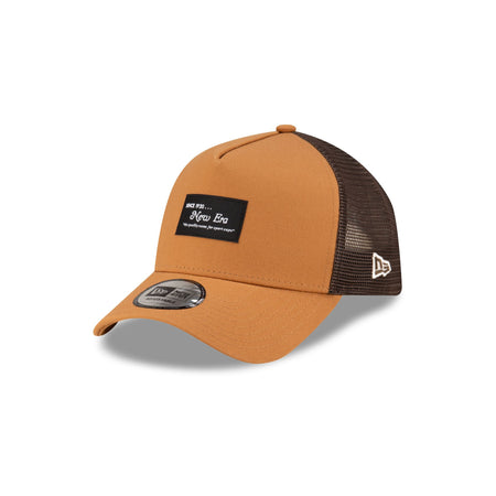 New Era Cap Brown Duck Canvas 9FORTY A-Frame Trucker