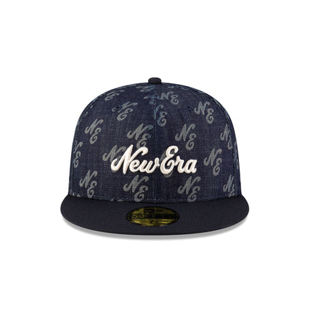 New Era Cap Laser Burn Out Indigo 59FIFTY Fitted Hat