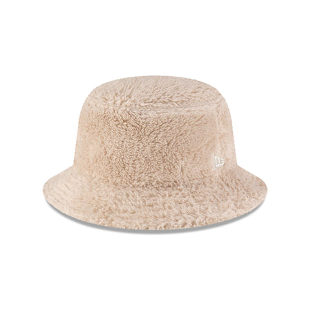 New Era Cap Fleece Light Beige Bucket Hat