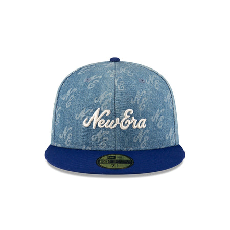 New Era Cap Laser Burn Out Denim 59FIFTY Fitted Hat