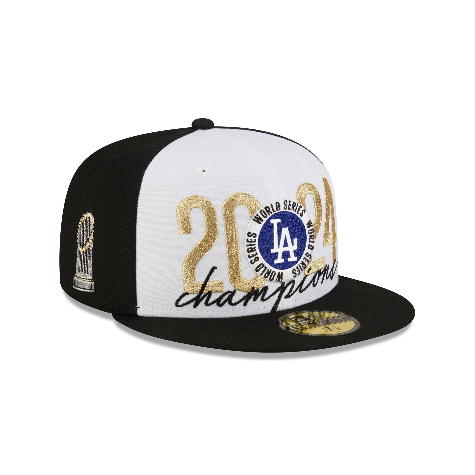 Los Angeles Dodgers Fitted Hat Size 7-5/8 2020 WORLD SERIES CHAMPS by hot New Era