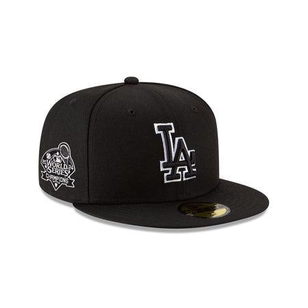 Los Angeles Dodgers World Series Champions Black Outlined 59FIFTY Fitted Hat